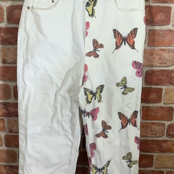 Pacsun Women's Butterfly 90's Boyfriend Straight Leg crop Jeans - Size 27 - Picture 2 of 12